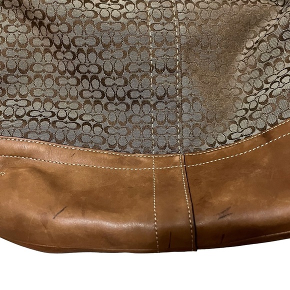 COACH SIGNATURE CROSSBODY BAG PURSE F10416 BROWN LEATHER - Picture 12 of 16